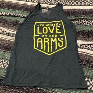 TWLOHA to write love on her arms, gray tank top, large
